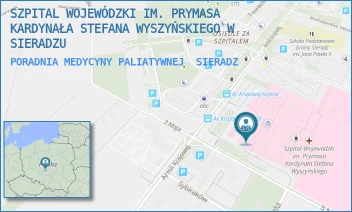PORADNIA MEDYCYNY PALIATYWNEJ - SZPITAL WOJEWÓDZKI IM. PRYMASA KARDYNAŁA STEFANA WYSZYŃSKIEGO W SIERADZU - UL. ARMII KRAJOWEJ 7,  SIERADZ