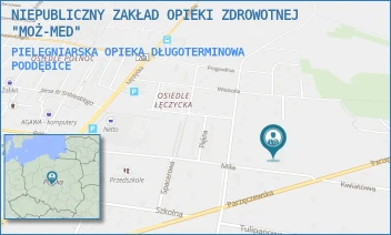 PIELĘGNIARSKA OPIEKA DŁUGOTERMINOWA - NIEPUBLICZNY ZAKŁAD OPIEKI ZDROWOTNEJ "MOŻ-MED" - UL. MIŁA 27,  PODDĘBICE