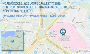 PORADNIA MEDYCYNY PALIATYWNEJ - WOJEWÓDZKIE WIELOSPECJALISTYCZNE CENTRUM ONKOLOGII I TRAUMATOLOGII IM. M. KOPERNIKA W ŁODZI - UL. PABIANICKA 62,  ŁÓDŹ-GÓRNA