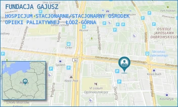 HOSPICJUM STACJONARNE/STACJONARNY OŚRODEK OPIEKI PALIATYWNEJ - FUNDACJA GAJUSZ - UL. DĄBROWSKIEGO 87,  ŁÓDŹ-GÓRNA