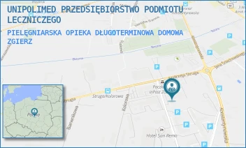 PIELĘGNIARSKA OPIEKA DŁUGOTERMINOWA DOMOWA - UNIPOLIMED PRZEDSIĘBIORSTWO PODMIOTU LECZNICZEGO - UL. ANDRZEJA STRUGA 13/21,  ZGIERZ