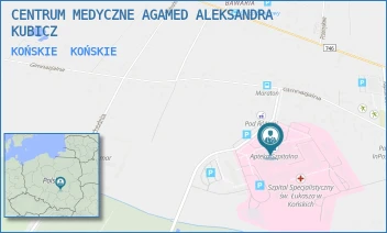 KOŃSKIE - CENTRUM MEDYCZNE AGAMED ALEKSANDRA KUBICZ - GIMNAZJALNA 41 B,  KOŃSKIE