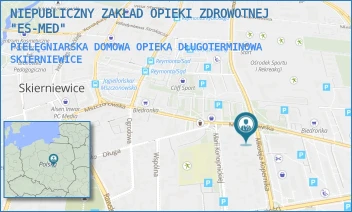 PIELĘGNIARSKA DOMOWA OPIEKA DŁUGOTERMINOWA - NIEPUBLICZNY ZAKŁAD OPIEKI ZDROWOTNEJ "ES-MED" - UL. MIKOŁAJA KOPERNIKA 4,  SKIERNIEWICE