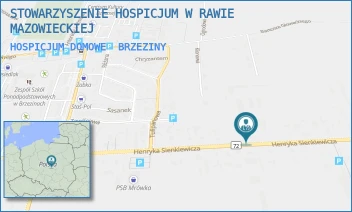 HOSPICJUM DOMOWE - STOWARZYSZENIE HOSPICJUM W RAWIE MAZOWIECKIEJ - UL. HENRYKA SIENKIEWICZA 87,  BRZEZINY