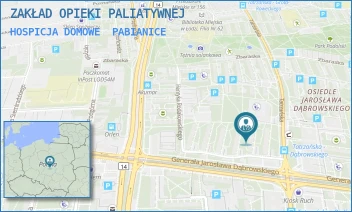 HOSPICJA DOMOWE - ZAKŁAD OPIEKI PALIATYWNEJ - UL. GEN. JAROSŁAWA DĄBROWSKIEGO 46,  PABIANICE