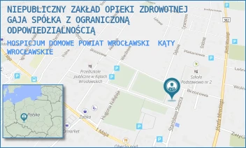 HOSPICJUM DOMOWE POWIAT WROCŁAWSKI - NIEPUBLICZNY ZAKŁAD OPIEKI ZDROWOTNEJ GAJA SPÓŁKA Z OGRANICZONĄ ODPOWIEDZIALNOŚCIĄ - UL. STANISŁAWA STASZICA 9, KĄTY WROCŁAWSKIE