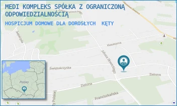 HOSPICJUM DOMOWE DLA DOROSŁYCH - MEDI KOMPLEKS SPÓŁKA Z OGRANICZONĄ ODPOWIEDZIALNOŚCIĄ - UL. ŚWIĘTOKRZYSKA 21,  KĘTY