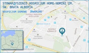 HOSPICJUM DOMOWE - STOWARZYSZENIE HOSPICJUM HOMO-HOMINI IM. ŚW. BRATA ALBERTA - UL. GÓRNICZA 30,  JAWORZNO