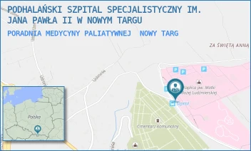 PORADNIA MEDYCYNY PALIATYWNEJ - PODHALAŃSKI SZPITAL SPECJALISTYCZNY IM. JANA PAWŁA II W NOWYM TARGU - UL. SZPITALNA 14,  NOWY TARG