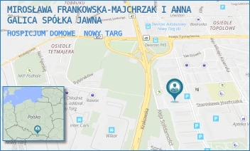 HOSPICJUM DOMOWE - MIROSŁAWA FRANKOWSKA-MAJCHRZAK I ANNA GALICA SPÓŁKA JAWNA - UL. WOJSKA POLSKIEGO 14,  NOWY TARG