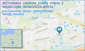 PIELĘGNIARSKA OPIEKA DŁUGOTERMINOWA - PRZYCHODNIA LEKARSKA DIAMED SPÓŁKA Z OGRANICZONĄ ODPOWIEDZIALNOŚCIĄ - UL. ALBERTA SCHWEITZERA 7,  KRAKÓW-PODGÓRZE