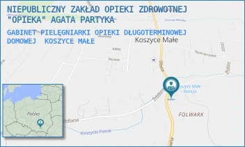 GABINET PIELĘGNIARKI OPIEKI DŁUGOTERMINOWEJ DOMOWEJ - NIEPUBLICZNY ZAKŁAD OPIEKI ZDROWOTNEJ "OPIEKA" AGATA PARTYKA - UL. GŁÓWNA 29,  KOSZYCE MAŁE