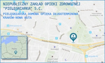 PIELĘGNIARSKA DOMOWA OPIEKA DŁUGOTERMINOWA - NIEPUBLICZNY ZAKŁAD OPIEKI ZDROWOTNEJ "PIELĘGNIARKA" S.C. - UL. OS. ZŁOTEGO WIEKU 23,  KRAKÓW-NOWA HUTA