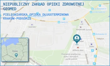 PIELĘGNIARSKA OPIEKA DŁUGOTERMINOWA - NIEPUBLICZNY ZAKŁAD OPIEKI ZDROWOTNEJ GEOMED - UL. BORKOWSKA 25B/1U,  KRAKÓW-PODGÓRZE