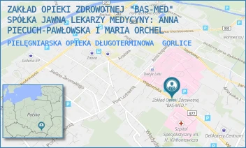 PIELĘGNIARSKA OPIEKA DŁUGOTERMINOWA - ZAKŁAD OPIEKI ZDROWOTNEJ "BAS-MED" SPÓŁKA JAWNA LEKARZY MEDYCYNY: ANNA PIECUCH-PAWŁOWSKA I MARIA ORCHEL - UL. WĘGIERSKA 21A,  GORLICE