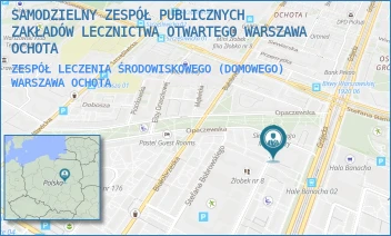 ZESPÓŁ LECZENIA ŚRODOWISKOWEGO (DOMOWEGO) - SAMODZIELNY ZESPÓŁ PUBLICZNYCH ZAKŁADÓW LECZNICTWA OTWARTEGO WARSZAWA OCHOTA - SKARŻYŃSKIEGO 1,  WARSZAWA OCHOTA