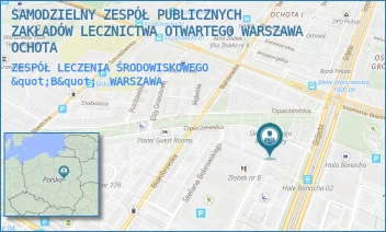 ZESPÓŁ LECZENIA ŚRODOWISKOWEGO "B" - SAMODZIELNY ZESPÓŁ PUBLICZNYCH ZAKŁADÓW LECZNICTWA OTWARTEGO WARSZAWA OCHOTA - SKARŻYŃSKIEGO 1,  WARSZAWA