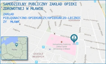 ZAKŁAD PIELĘGNACYJNO-OPIEKUŃCZY/OPIEKUŃCZO-LECZNICZY - SAMODZIELNY PUBLICZNY ZAKŁAD OPIEKI ZDROWOTNEJ W MŁAWIE - ANNY DOBRSKIEJ 1,  MŁAWA