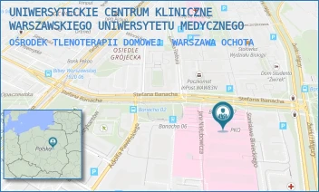 OŚRODEK TLENOTERAPII DOMOWEJ - UNIWERSYTECKIE CENTRUM KLINICZNE WARSZAWSKIEGO UNIWERSYTETU MEDYCZNEGO - STEFANA BANACHA 1A,  WARSZAWA OCHOTA