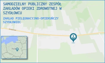 ZAKŁAD PIELĘGNACYJNO-OPIEKUŃCZY - SAMODZIELNY PUBLICZNY ZESPÓŁ ZAKŁADÓW OPIEKI ZDROWOTNEJ W SZYDŁOWCU - KOLEJOWA 178,  SZYDŁOWIEC