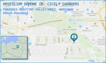 PORADNIA MEDYCYNY PALIATYWNEJ - HOSPICJUM DOMOWE IM. CICELY SAUNDERS - MAROKAŃSKA 2S,  WARSZAWA PRAGA-POŁUDNIE