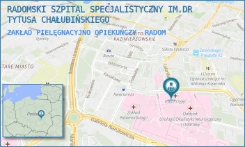 ZAKŁAD PIELĘGNACYJNO OPIEKUŃCZY - RADOMSKI SZPITAL SPECJALISTYCZNY IM. DR TYTUSA CHAŁUBIŃSKIEGO - TOCHTERMANA 1,  RADOM