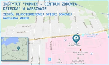 ZESPÓŁ DŁUGOTERMINOWEJ OPIEKI DOMOWEJ - INSTYTUT "POMNIK - CENTRUM ZDROWIA DZIECKA" - ALEJA DZIECI POLSKICH 20,  WARSZAWA WAWER