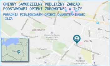 PORADNIA PIELĘGNIAREK OPIEKI DŁUGOTERMINOWEJ - GMINNY SAMODZIELNY PUBLICZNY ZAKŁAD PODSTAWOWEJ OPIEKI ZDROWOTNEJ W IŁŻY - BODZENTYŃSKA 17,  IŁŻA