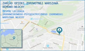 ZESPÓŁ LECZENIA ŚRODOWISKOWEGO-PSYCHIATRYCZNEGO (DOMOWEGO) - ZAKŁAD OPIEKI ZDROWOTNEJ WARSZAWA BEMOWO-WŁOCHY - CEGIELNIANA 8,  WARSZAWA WŁOCHY