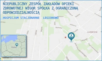 HOSPICJUM STACJONARNE - NIEPUBLICZNY ZESPÓŁ ZAKŁADÓW OPIEKI ZDROWOTNEJ WIGOR SPÓŁKA Z OGRANICZONĄ ODPOWIEDZIALNOŚCIĄ - JANA KOZIETULSKIEGO 13A,  LEGIONOWO