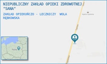 ZAKŁAD OPIEKUŃCZO - LECZNICZY - NIEPUBLICZNY ZAKŁAD OPIEKI ZDROWOTNEJ "SANA" - TOPOLOWA 80,  WOLA RĘBKOWSKA