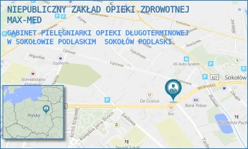 GABINET PIELĘGNIARKI OPIEKI DŁUGOTERMINOWEJ W SOKOŁOWIE PODLASKIM - NIEPUBLICZNY ZAKŁAD OPIEKI ZDROWOTNEJ MAX-MED - WOLNOŚCI 12,  SOKOŁÓW PODLASKI