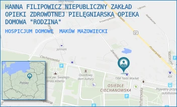 HOSPICJUM DOMOWE - HANNA FILIPOWICZ NIEPUBLICZNY ZAKŁAD OPIEKI ZDROWOTNEJ PIELĘGNIARSKA OPIEKA DOMOWA "RODZINA" - ZREMBOWSKA 3/3,  MAKÓW MAZOWIECKI