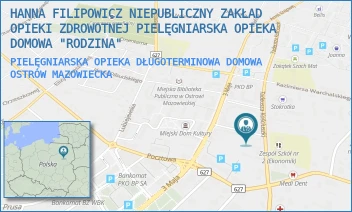 PIELĘGNIARSKA OPIEKA DŁUGOTERMINOWA DOMOWA - HANNA FILIPOWICZ NIEPUBLICZNY ZAKŁAD OPIEKI ZDROWOTNEJ PIELĘGNIARSKA OPIEKA DOMOWA "RODZINA" - SŁOWACKIEGO 6,  OSTRÓW MAZOWIECKA