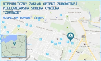 HOSPICJUM DOMOWE - NIEPUBLICZNY ZAKŁAD OPIEKI ZDROWOTNEJ PIELĘGNIARSKA SPÓŁKA CYWILNA "ZDROWIE" - NARUTOWICZA 1,  SIERPC