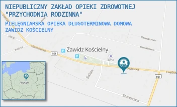 PIELĘGNIARSKA OPIEKA DŁUGOTERMINOWA DOMOWA - NIEPUBLICZNY ZAKŁAD OPIEKI ZDROWOTNEJ "PRZYCHODNIA RODZINNA" - MAZOWIECKA 15,  ZAWIDZ KOŚCIELNY