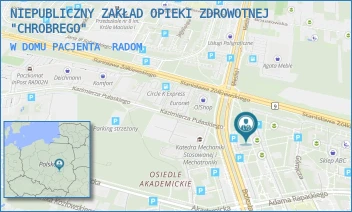 W DOMU PACJENTA - NIEPUBLICZNY ZAKŁAD OPIEKI ZDROWOTNEJ "CHROBREGO" - CHROBREGO 54/6,  RADOM