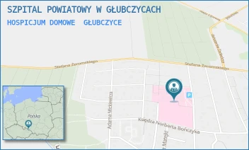 HOSPICJUM DOMOWE - SZPITAL POWIATOWY W GŁUBCZYCACH - UL. MARII SKŁODOWSKIEJ CURIE 26,  GŁUBCZYCE