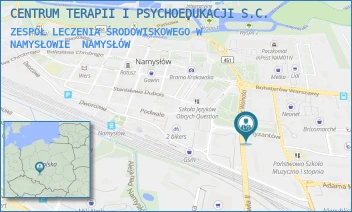 ZESPÓŁ LECZENIA ŚRODOWISKOWEGO W NAMYSŁOWIE - CENTRUM TERAPII I PSYCHOEDUKACJI SPÓŁKA Z OGRANICZONĄ ODPOWIEDZIALNOŚCIĄ - UL. PARTYZANTÓW 1/307-310,  NAMYSŁÓW