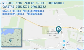 STACJA OPIEKI PIELĘGNIARSKIEJ DŁUGOTERMINOWEJ - NIEPUBLICZNY ZAKŁAD OPIEKI ZDROWOTNEJ CARITAS DIECEZJI OPOLSKIEJ - UL. LEŚNA 11, KOLONOWSKIE