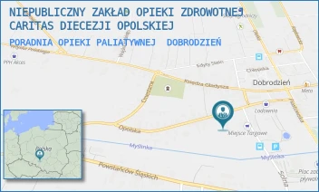 PORADNIA OPIEKI PALIATYWNEJ - NIEPUBLICZNY ZAKŁAD OPIEKI ZDROWOTNEJ CARITAS DIECEZJI OPOLSKIEJ - UL. OPOLSKA 2, DOBRODZIEŃ