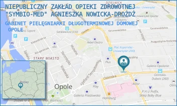 GABINET PIELĘGNIARKI DŁUGOTERMINOWEJ DOMOWEJ - NIEPUBLICZNY ZAKŁAD OPIEKI ZDROWOTNEJ "SYMBIO-MED" AGNIESZKA NOWICKA-DROŻDŻ - REYMONTA 9,  OPOLE