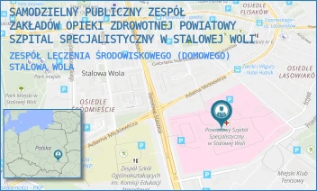 ZESPÓŁ LECZENIA ŚRODOWISKOWEGO (DOMOWEGO) - SAMODZIELNY PUBLICZNY ZESPÓŁ ZAKŁADÓW OPIEKI ZDROWOTNEJ POWIATOWY SZPITAL SPECJALISTYCZNY W STALOWEJ WOLI - UL. STANISŁAWA STASZICA 4,  STALOWA WOLA