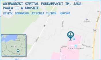ZESPÓŁ DOMOWEGO LECZENIA TLENEM - WOJEWÓDZKI SZPITAL PODKARPACKI IM. JANA PAWŁA II W KROŚNIE - KORCZYŃSKA 57,  KROSNO