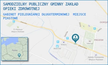 GABINET PIELEGNIARKI DŁUGOTERMINOWEJ - SAMODZIELNY PUBLICZNY GMINNY ZAKŁAD OPIEKI ZDROWOTNEJ - UL. DWORSKA 14,  MIEJSCE PIASTOWE