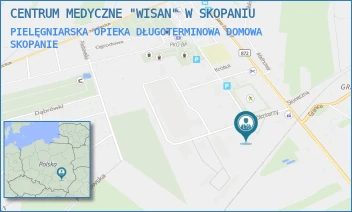 PIELĘGNIARSKA OPIEKA DŁUGOTERMINOWA DOMOWA - CENTRUM MEDYCZNE "WISAN" W SKOPANIU - UL. WŁÓKNIARZY 7,  SKOPANIE
