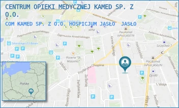 COM KAMED SP. Z O.O. HOSPICJUM JASŁO - CENTRUM OPIEKI MEDYCZNEJ KAMED SP. Z O.O. - UL. JÓZEFA IGNACEGO KRASZEWSKIEGO 19,  JASŁO