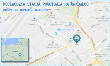 HOSPICJA DOMOWE - WOJEWÓDZKA STACJA POGOTOWIA RATUNKOWEGO - UL. KSIĘCIA JÓZEFA PONIATOWSKIEGO 4,  RZESZÓW