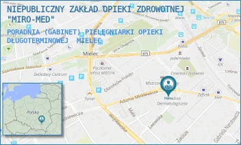 PORADNIA (GABINET) PIELĘGNIARKI OPIEKI DŁUGOTERMINOWEJ - NIEPUBLICZNY ZAKŁAD OPIEKI ZDROWOTNEJ "MIRO-MED" - UL. WOLNOŚCI 2 A,  MIELEC