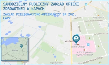 ZAKŁAD PIELĘGNACYJNO-OPIEKUŃCZY SP ZOZ - SAMODZIELNY PUBLICZNY ZAKŁAD OPIEKI ZDROWOTNEJ W ŁAPACH - KORCZAKA 23,  ŁAPY